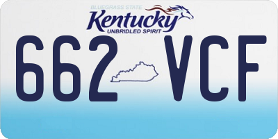 KY license plate 662VCF