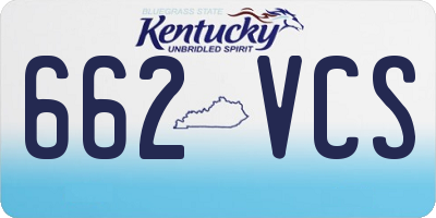 KY license plate 662VCS