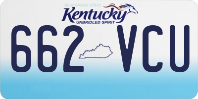 KY license plate 662VCU