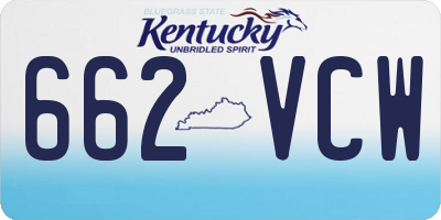 KY license plate 662VCW