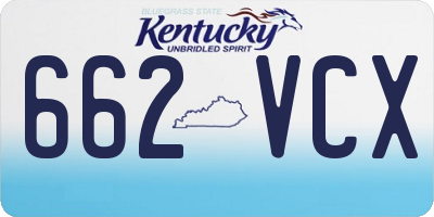 KY license plate 662VCX