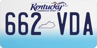KY license plate 662VDA