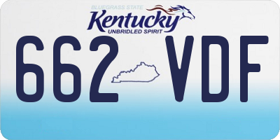 KY license plate 662VDF