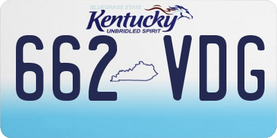 KY license plate 662VDG