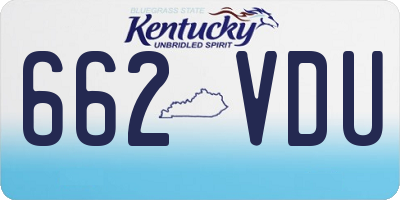KY license plate 662VDU
