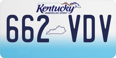 KY license plate 662VDV