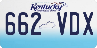 KY license plate 662VDX