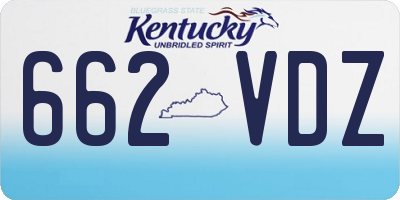 KY license plate 662VDZ