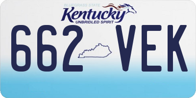 KY license plate 662VEK