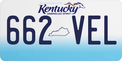 KY license plate 662VEL