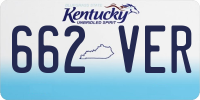 KY license plate 662VER