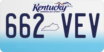 KY license plate 662VEV