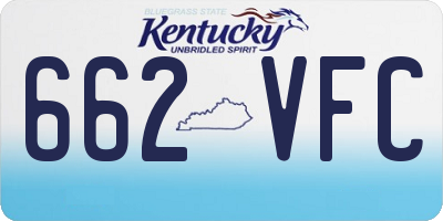 KY license plate 662VFC