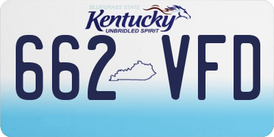 KY license plate 662VFD
