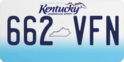 KY license plate 662VFN