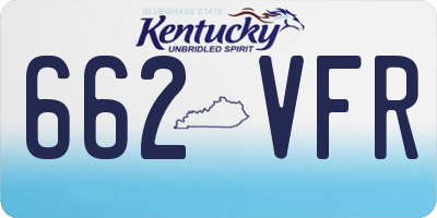KY license plate 662VFR