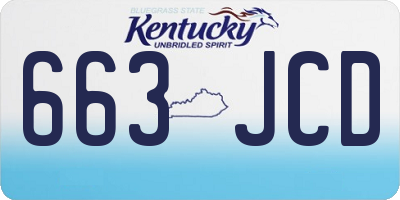 KY license plate 663JCD