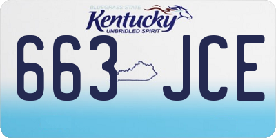 KY license plate 663JCE