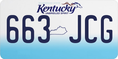 KY license plate 663JCG