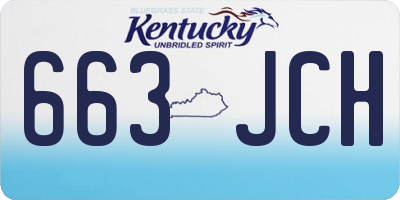 KY license plate 663JCH