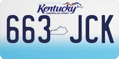 KY license plate 663JCK