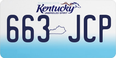 KY license plate 663JCP