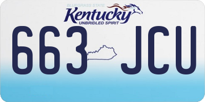 KY license plate 663JCU