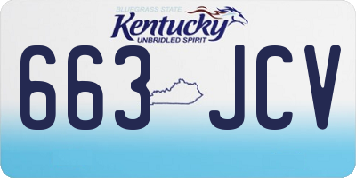 KY license plate 663JCV