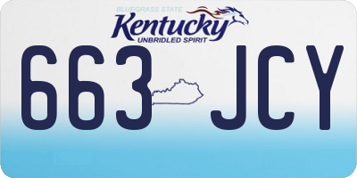 KY license plate 663JCY