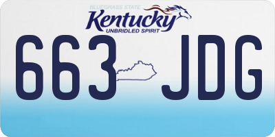 KY license plate 663JDG