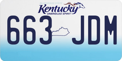 KY license plate 663JDM