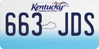 KY license plate 663JDS