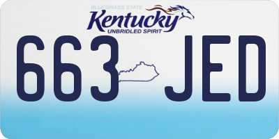 KY license plate 663JED