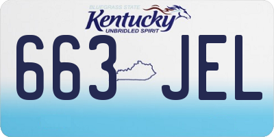 KY license plate 663JEL