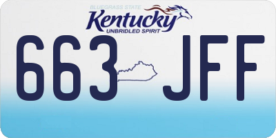 KY license plate 663JFF