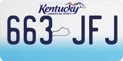 KY license plate 663JFJ