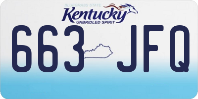 KY license plate 663JFQ