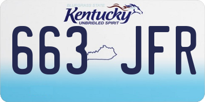 KY license plate 663JFR