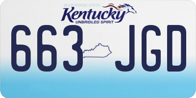KY license plate 663JGD