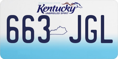 KY license plate 663JGL