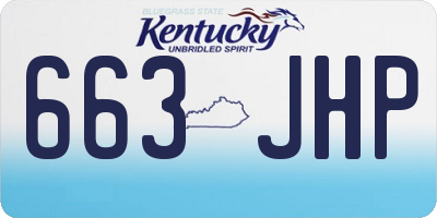 KY license plate 663JHP
