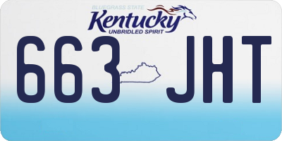 KY license plate 663JHT
