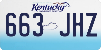 KY license plate 663JHZ