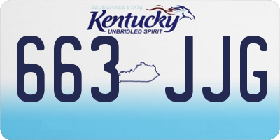 KY license plate 663JJG