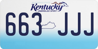 KY license plate 663JJJ