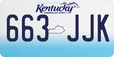 KY license plate 663JJK