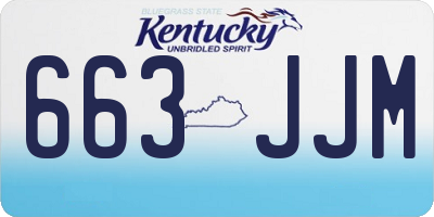 KY license plate 663JJM