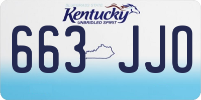 KY license plate 663JJO
