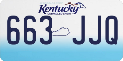 KY license plate 663JJQ