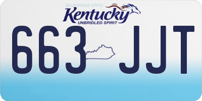 KY license plate 663JJT